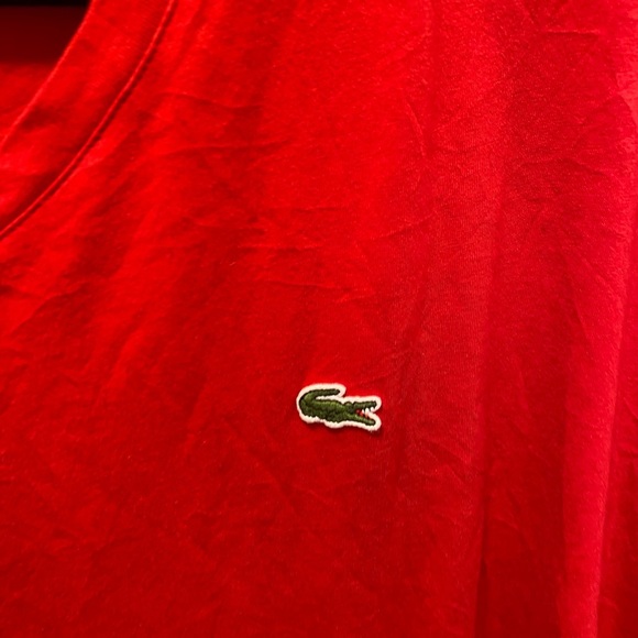 LaCoste Mens short sleeve V neck Pima jersey t shirts - Picture 5 of 10